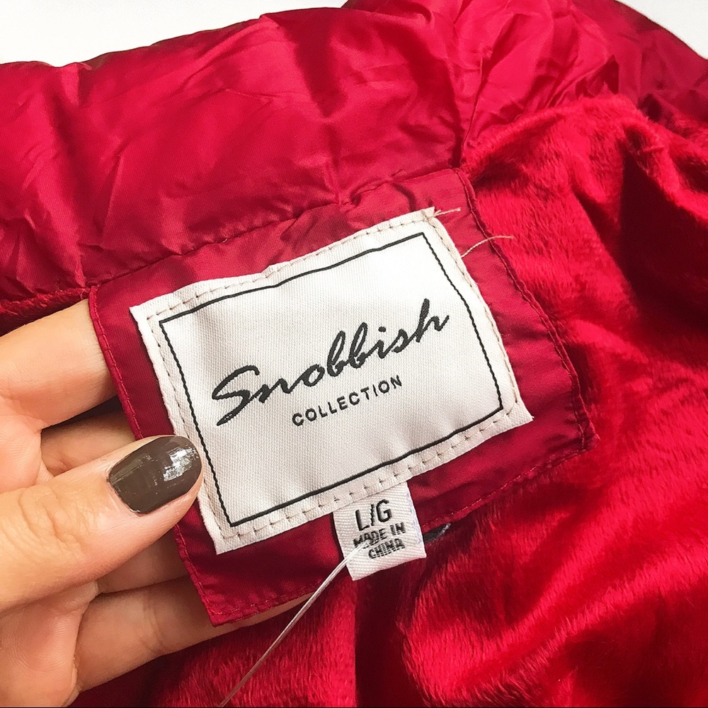 🆕 DARK RED SNOBBISH PUFFER JACKET! - Picture 9 of 13